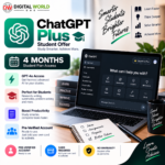ChatGPT Plus Student Offer – 4 Months | Pre-Verified Account | No Warranty