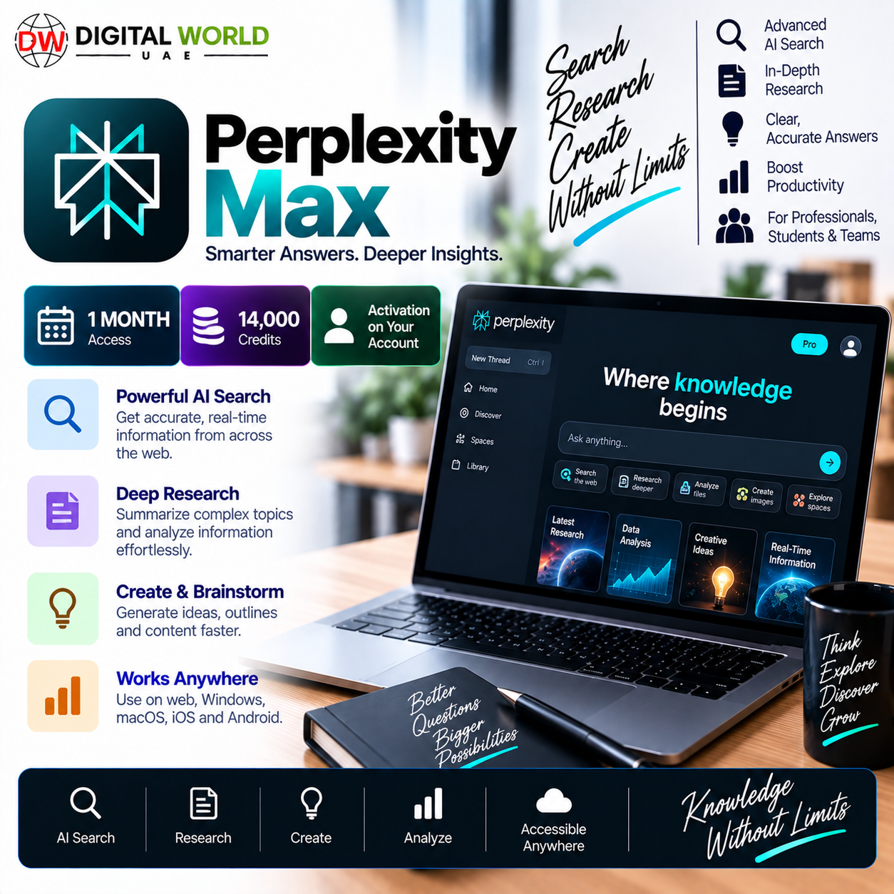 Perplexity Max 1M Perplexity Max – 1 Month | 14,000 Credits | Activation on Your Account - Image 1